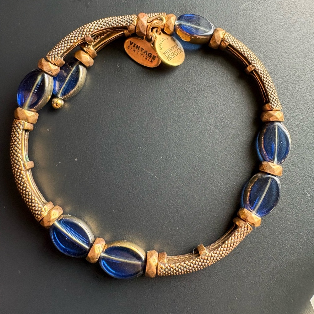 Vintage Sixty Six-Blue and Gold Bracelet
